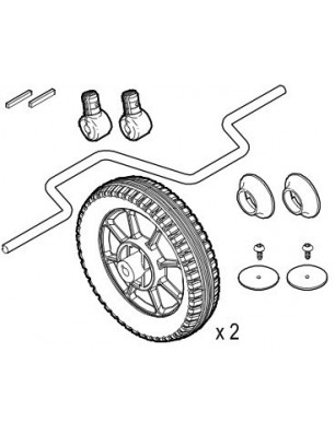 Roues avant (2) avec essieu Viking Winther 50665