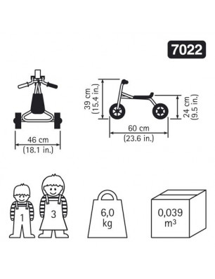 Tricycle sans pédales RABO 7022