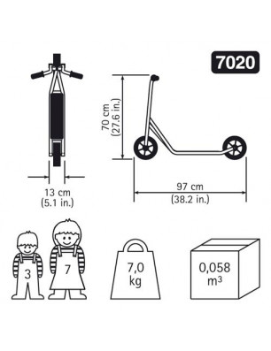 Trottinette 2 roues RABO 7020 EDUC' LOISIRS