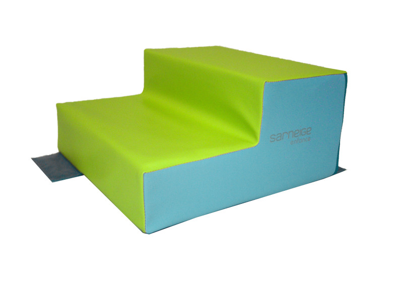Escalier 2 marches Crèche Kiwi-Turquoise Escalier 2 marches Crèche Kiwi-Turquoise