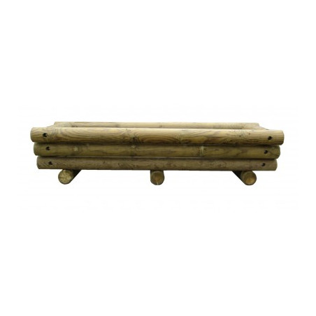 Jardinière trapèze rondin 9077 Loisirs Aménagements