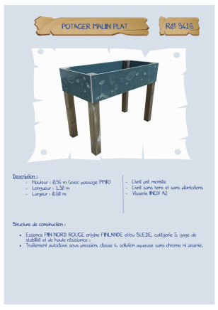 Potager malin plat LA9416
