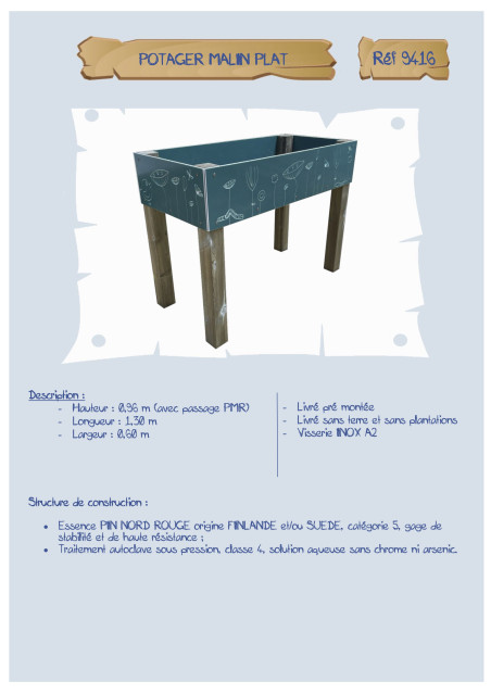 Potager malin plat LA9416