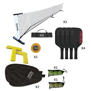 Kit complet Pickleball fibre de verre Sporti France 013016 Educ Loisirs