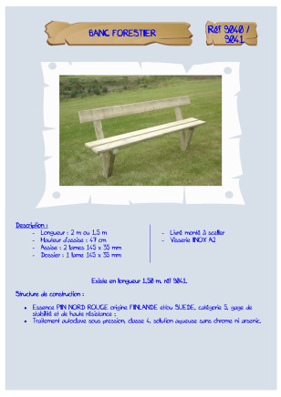 Banc Forestier LA9040/9041