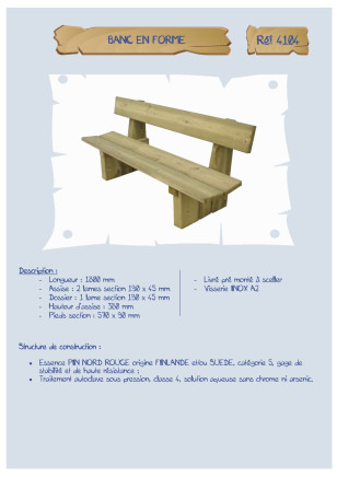 Banc en forme LA4104