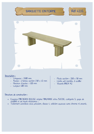 Banquette en forme LA4116