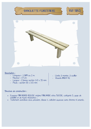 Banquette Forestière LA9045/9046