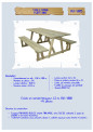 Table-banc Poitevine LA9000/LA9005