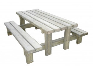Table banc Rustique LA9006 Loisirs Aménagements - Educ' Loisirs