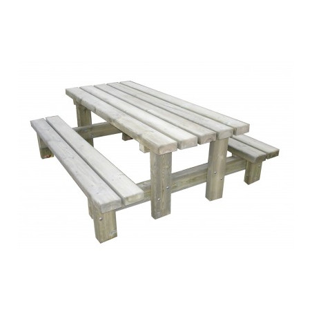 Table banc Rustique LA9006 Loisirs Aménagements - Educ' Loisirs