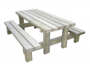 Table banc Rustique LA9006 Loisirs Aménagements - Educ' Loisirs