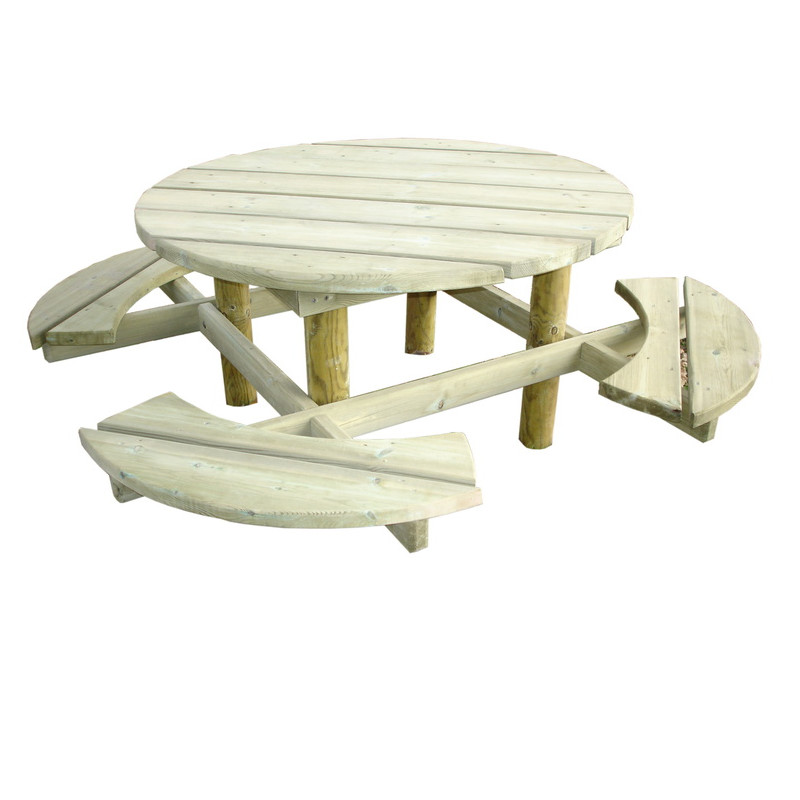 Table-banc ronde Groseille assise 42 cm LA9011 Table-banc ronde Groseille assise 42 cm LA9011