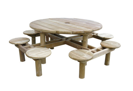 Table banc ronde Cassis LA9034 Loisirs Aménagements - Educ' Loisirs