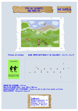 Pas de géants Kid & Fit LA3403S Loisirs Aménagements - Educ' Loisirs