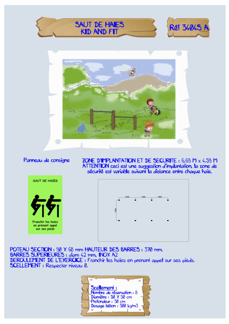 Saut de haies Kid & Fit 4/11 ans LA3404S