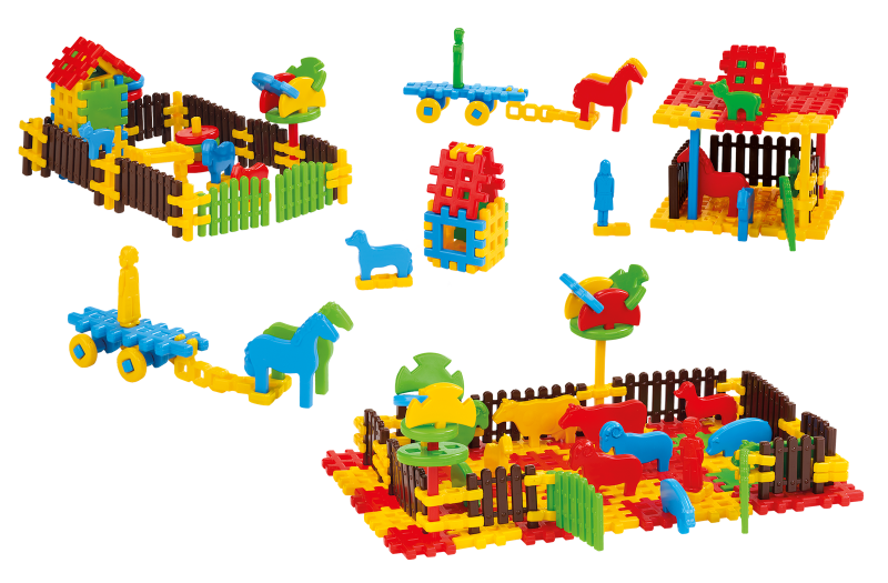 Waffle Blocks Ferme 240 pièces / 3 ans + Waffle Blocks Ferme 240 pièces / 3 ans +