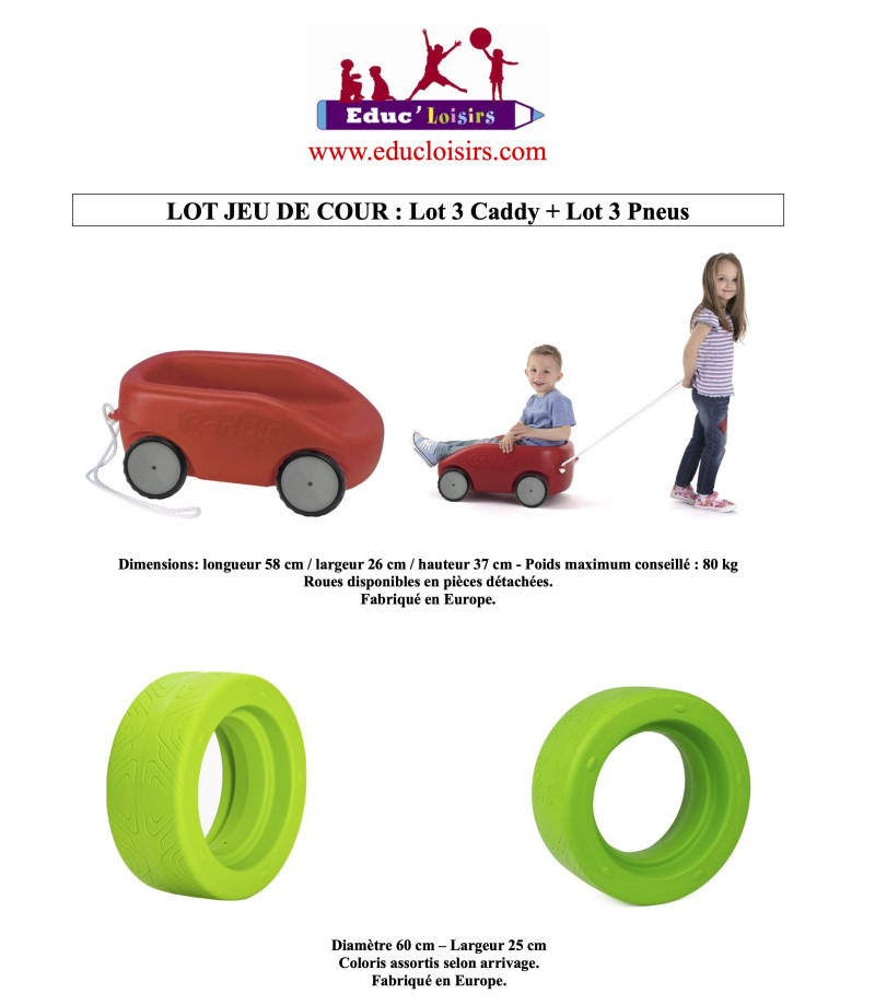 Offre Spéciale - Lot 3 Pneus + 3 Caddy - 648 € au lieu de 720 € Offre Spéciale - Lot 3 Pneus + 3 Caddy - 648 € au lieu de 720 €