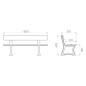 Banc bois acier Mora Junior assise 27 cm P299010 Banc bois acier Mora Junior assise 27 cm P299010