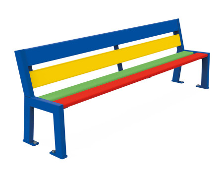 Banc bois acier Silaos Junior assise 27 cm 299006 Procity - Educ' Loisirs