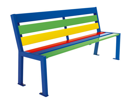 Banc bois acier Silaos Junior assise 39 cm 299007 Procity - Educ' Loisirs